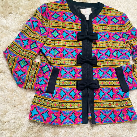 Adrianna Papell Silk Blazer - Picture 4 of 10